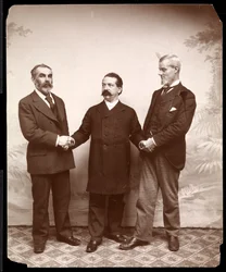 Leaders syndicaux Samuel Gompers, John Burns et Holmes, 1893-4 (tirage gélatino-argentique)