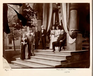 Le président Benjamin Harrison et groupe, 1890
