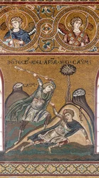 Abel est tué par Caïn, mosaïque byzantine, Cycle de l