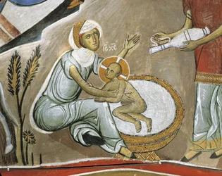 Fresque de la Vierge Marie et de Jésus-Christ, Panagia Too Araka, byzantin, montagnes Troodos, Chypre