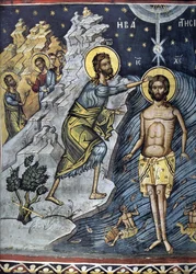 Épiphanie - Maître byzantin - 16ème siècle - Fresque - Monastère de Dionysiou, Mont Athos