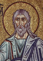 Le Prophète Jérémie (détail) des mosaïques intérieures de la basilique Saint-Marc, XIIe siècle