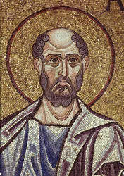 Le Prophète Abdias (détail) des mosaïques intérieures de la basilique Saint-Marc, 12ème siècle