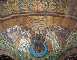 Italie, Émilie-Romagne, Ravenne, Basilique de San Vitale, mosaïque de la cuve absidiale