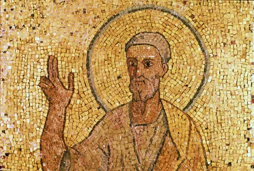 Saint Pierre, de la crypte de Saint Pierre, vers 700 après J.-C. (détail)