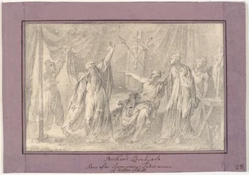 Richard Cœur de Lion. Scène du roman "Le Talisman" (1825) de Walter Scott