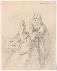 Esquisse de portrait de Frederik Carl Trant (1738-98) et son épouse Cornelia, née Schumacher