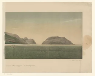 Vue sur la côte de Grand-Atjeh, avec la flotte de la première expédition d