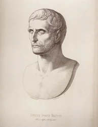 Portrait de Lucius Junius Brutus, gravé par B.Barloccini, 1849