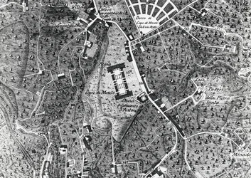 Plan de la ville de Naples avec Capodimonte (détail)