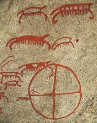 Gravures rupestres de Vitlycke, Tanum, Suède