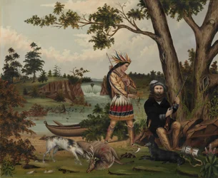 Chasseur et guide indien