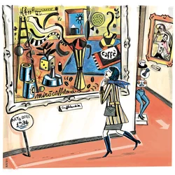 ART ET CAFÉ (pastels, encre, numérique)