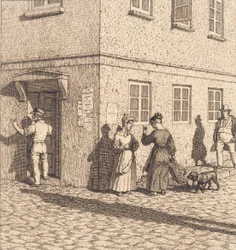 Un coin de rue. Illustration pour "Linearperspectiven", Planche VII