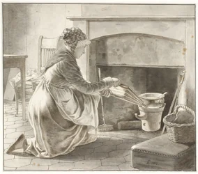 La nourriture est préparée. Hôtesse d