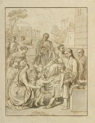 Le Christ laisse venir à lui les petits enfants