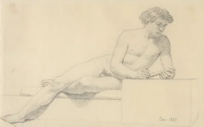 Modèle masculin allongé