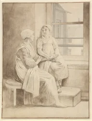 Mère et fille. Hôtesse d