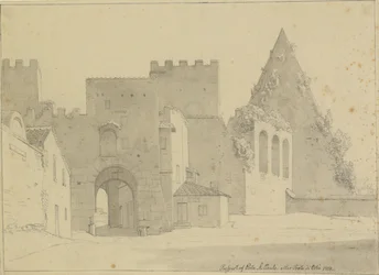 Vue de Porta S.Paolo et de la Pyramide de Caio Cestio depuis la ville, Rome