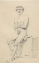 Modèle masculin assis