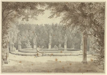 La fontaine dans le jardin du Palazzo Barberini, Rome