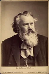 Johannes Brahms, compositeur et pianiste allemand, 1889