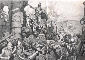 Henri V au siège de Harfleur, illustration de 