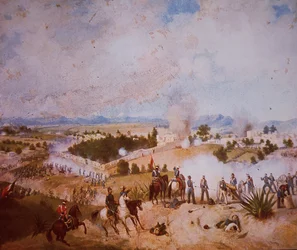 Guerre américano-mexicaine (1846-48), bataille de Molino del Rey, troupes américaines attaquant