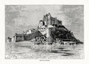 Mont-Saint-Michel, Normandie, France, 1879