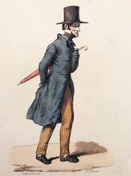 Le greffier, gravure par C Martorana, Italie