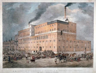 Brasserie de Westminster Ale et Porter sur Horseferry Road, Londres, vers 1840