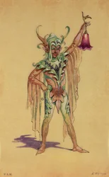 Robin Goodfellow, le lutin Puck, projet de costume pour « Le Songe d