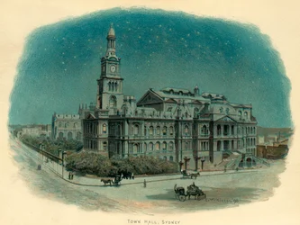 Hôtel de ville, Sydney, Nouvelle-Galles du Sud, Australie, 1896