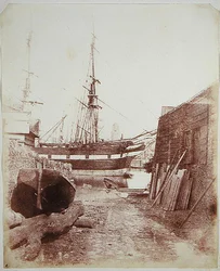 Scène de rivière et de quai vers 1846