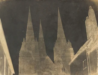 Étude des flèches de la cathédrale de Lichfield, 1845-1850 (photo)