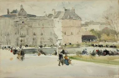 Jardins du Luxembourg 1908 (Aquarelle)