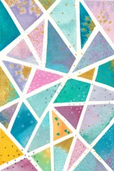 Mosaïque géométrique colorée
