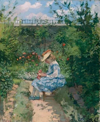 Jeanne dans le jardin, Pontoise, c.1872