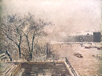 Le Louvre sous la neige, 1902