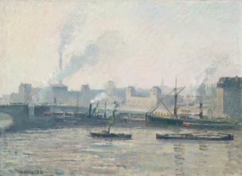 Le pont Saint-Sever, Rouen : brouillard, 1896