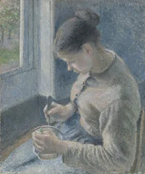 Jeune paysanne prenant son café, 1881