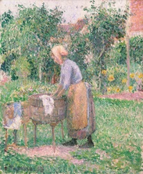 Une blanchisseuse à Éragny, 1893