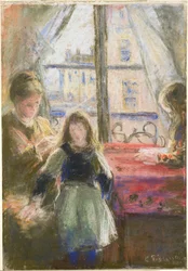 À la fenêtre, rue des Trois Frères