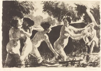 Baigneuses luttants