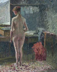 Femme nue de dos dans un intérieur