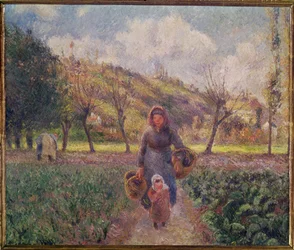 Dans le jardin (huile sur toile)