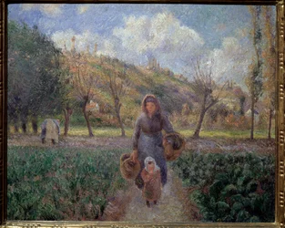 Dans le potager, 1881, dimensions 45,5 x 55 cm, Galerie nationale de Prague