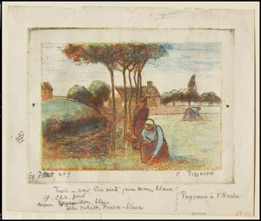 Paysannes désherbant l