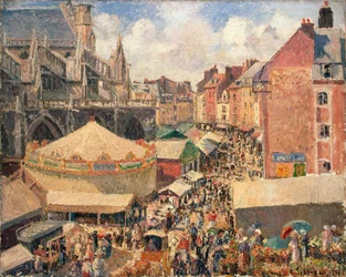 La Foire à Dieppe, matin ensoleillé, 1901