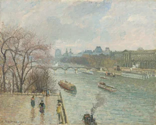 Le Louvre, après-midi, temps pluvieux, 1900